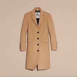 Burberry honey wool cashmere trench coat